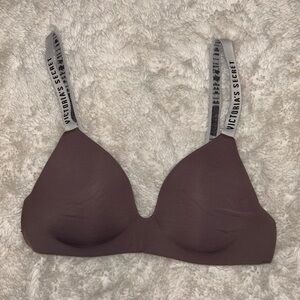 Victoria's Secret Dusty Rose Bra with Logo Straps